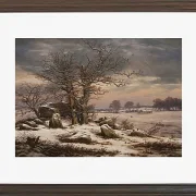 Johan Christian Dahl – Winterlandschaft bei Vordingborg 1827 | Giclée Kunstdruck gerahmt