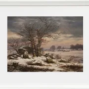Johan Christian Dahl – Winterlandschaft bei Vordingborg 1827 | Giclée Kunstdruck gerahmt