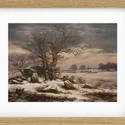 Johan Christian Dahl – Winterlandschaft bei Vordingborg 1827 | Giclée Kunstdruck gerahmt