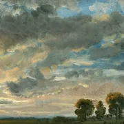 Johan Christian Dahl | Skyer om aftenen - 1823 | Indrammet kunsttryk | Romantic | formida