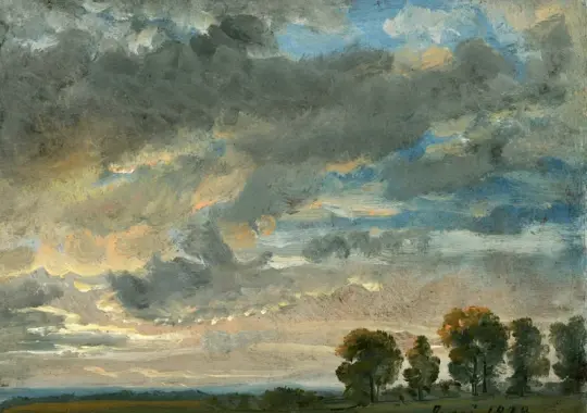 Johan Christian Dahl | Skyer om aftenen - 1823 | Indrammet kunsttryk | Romantic | formida