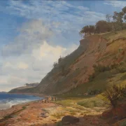 Johan Lundbye – Blick von Kitnæs auf den Roskilde-Fjord 1836 | Giclée Kunstdruck gerahmt