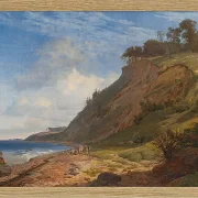 Johan Lundbye – Blick von Kitnæs auf den Roskilde-Fjord 1836 | Giclée Kunstdruck gerahmt