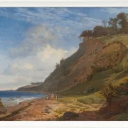 Johan Lundbye – Blick von Kitnæs auf den Roskilde-Fjord 1836 | Giclée Kunstdruck gerahmt