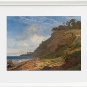 Johan Lundbye – Blick von Kitnæs auf den Roskilde-Fjord 1836 | Giclée Kunstdruck gerahmt