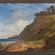 Johan Lundbye – Blick von Kitnæs auf den Roskilde-Fjord 1836 | Giclée Kunstdruck gerahmt