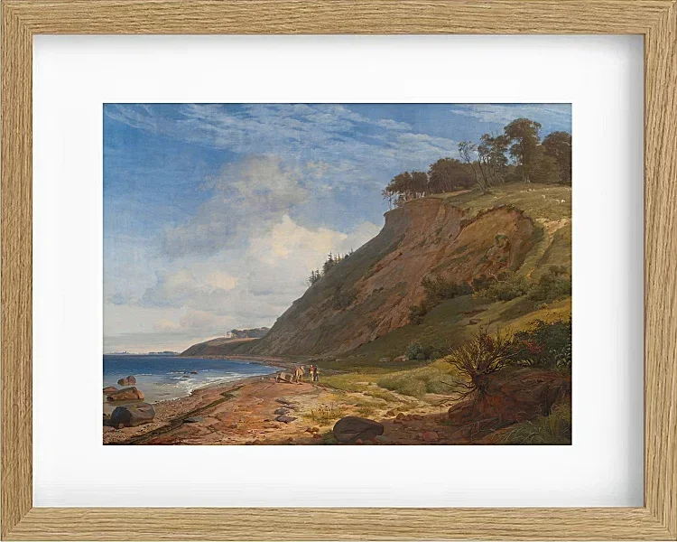 Johan Lundbye – Blick von Kitnæs auf den Roskilde-Fjord 1836 | Giclée Kunstdruck gerahmt