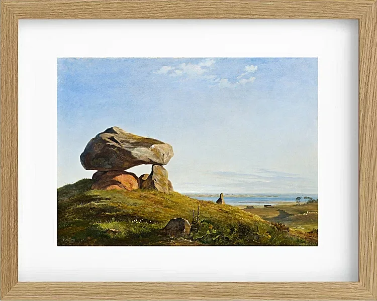Johan Lundbye – Dolmen bei Raklev, Røsnæs 1839 | Giclée Kunstdruck gerahmt