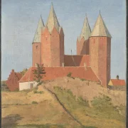 Johan Lundbye – Kalundborg Kirche 1837 | Giclée Kunstdruck gerahmt
