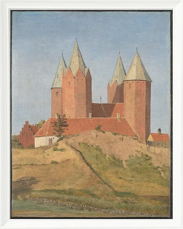 Johan Lundbye – Kalundborg Kirche 1837 | Giclée Kunstdruck gerahmt