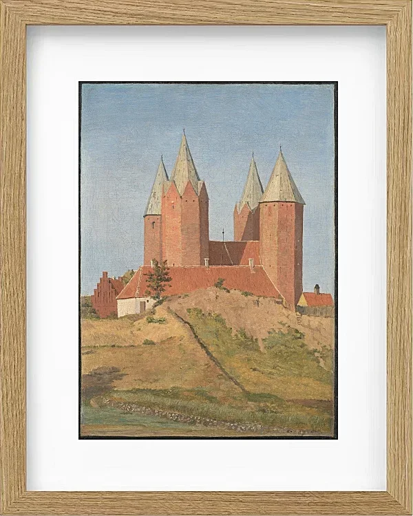 Johan Lundbye – Kalundborg Kirche 1837 | Giclée Kunstdruck gerahmt