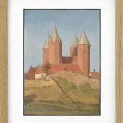 Johan Lundbye – Kalundborg Kirche 1837 | Giclée Kunstdruck gerahmt