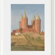 Johan Lundbye – Kalundborg Kirche 1837 | Giclée Kunstdruck gerahmt