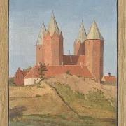 Johan Lundbye – Kalundborg Kirche 1837 | Giclée Kunstdruck gerahmt