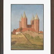 Johan Lundbye – Kalundborg Kirche 1837 | Giclée Kunstdruck gerahmt