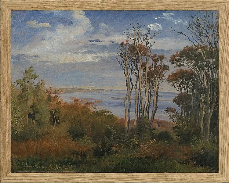 Johan Lundbye – Kolås Wald, Vejrhøj 1835 | Giclée Kunstdruck gerahmt