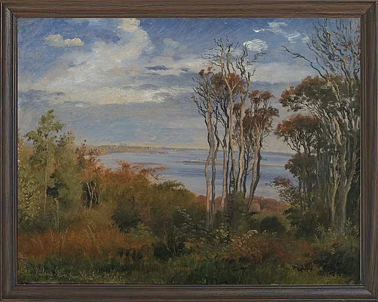 Johan Lundbye – Kolås Wald, Vejrhøj 1835 | Giclée Kunstdruck gerahmt