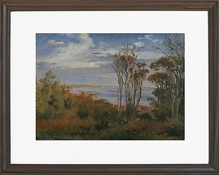 Johan Lundbye – Kolås Wald, Vejrhøj 1835 | Giclée Kunstdruck gerahmt