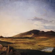Johan Lundbye – Seeländische Landschaft 1840 | Giclée Kunstdruck gerahmt