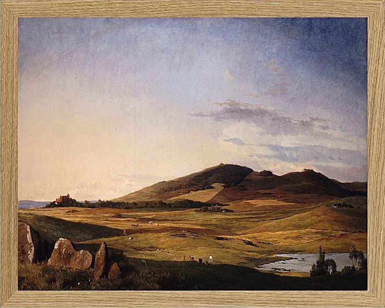 Johan Lundbye – Seeländische Landschaft 1840 | Giclée Kunstdruck gerahmt