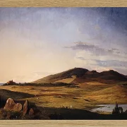 Johan Lundbye – Seeländische Landschaft 1840 | Giclée Kunstdruck gerahmt