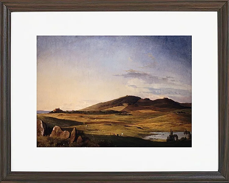 Johan Lundbye – Seeländische Landschaft 1840 | Giclée Kunstdruck gerahmt