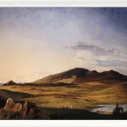Johan Lundbye – Seeländische Landschaft 1840 | Giclée Kunstdruck gerahmt