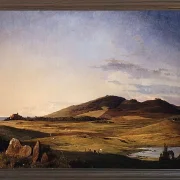 Johan Lundbye – Seeländische Landschaft 1840 | Giclée Kunstdruck gerahmt