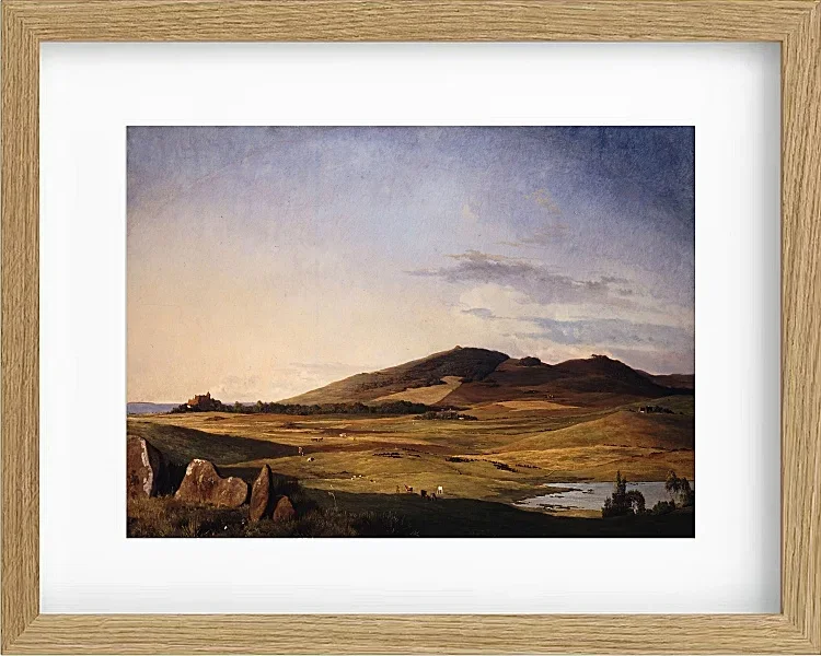 Johan Lundbye – Seeländische Landschaft 1840 | Giclée Kunstdruck gerahmt