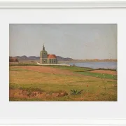 Johan Lundbye – Vinderød-Kirche bei Frederiksværk 1837 | Giclée Kunstdruck gerahmt