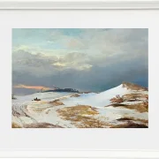 Johan Lundbye – Winterlandschaft mit Nordsee ländlichem Charakter 1841 | Giclée Kunstdruck gerahmt