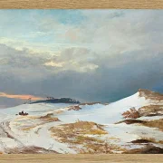 Johan Lundbye – Winterlandschaft mit Nordsee ländlichem Charakter 1841 | Giclée Kunstdruck gerahmt
