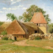 Johan Lundbye – Ziegelei in Asnæs 1847 | Giclée Kunstdruck gerahmt