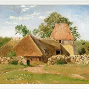 Johan Lundbye – Ziegelei in Asnæs 1847 | Giclée Kunstdruck gerahmt