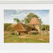 Johan Lundbye – Ziegelei in Asnæs 1847 | Giclée Kunstdruck gerahmt