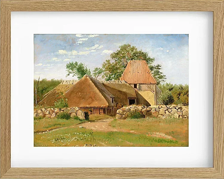 Johan Lundbye – Ziegelei in Asnæs 1847 | Giclée Kunstdruck gerahmt