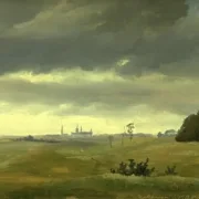 Johan T. Lundbye | Ansicht von Frederiksborg - 1841 | Gerahmter Kunstdruck | Goldenes Zeitalter Dänemark | formida