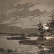 Johan T. Lundbye | Udsigt fra Auderød til Sonnerup - 1837 | Indrammet kunsttryk | Danmarks Guldalder | formida