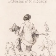 Johan T. Lundbye | Blomstersamlerske - 1844 | Indrammet kunsttryk | Danmarks Guldalder | formida
