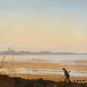 Johan T. Lundbye | Ein Abend am Arresø See – 1837 | Gerahmter Kunstdruck | Goldenes Zeitalter Dänemark | formida