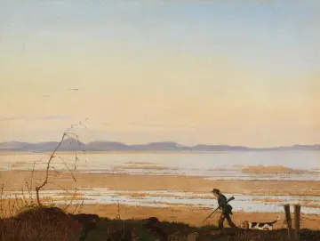 Johan T. Lundbye | Ein Abend am Arresø See – 1837 | Gerahmter Kunstdruck | Goldenes Zeitalter Dänemark | formida