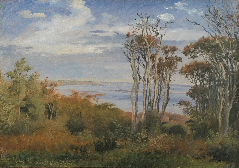 Johan T. Lundbye | Kolås Wald, Vejrhøj - 1835 | Gerahmter Kunstdruck | Goldenes Zeitalter Dänemark | formida