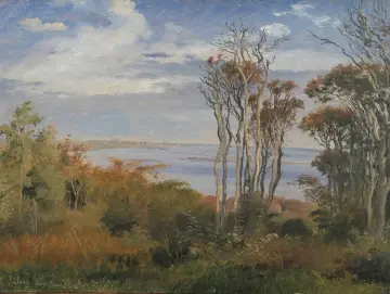 Johan T. Lundbye | Kolås Wald, Vejrhøj - 1835 | Gerahmter Kunstdruck | Goldenes Zeitalter Dänemark | formida