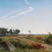 Johan T. Lundbye | Seeländische Landschaft - 1845 | Gerahmter Kunstdruck | Goldenes Zeitalter Dänemark | formida