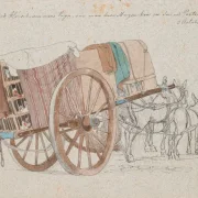 Johan T. Lundbye | En kyllingehandlers vogn - 1845 | Indrammet kunsttryk | Danmarks Guldalder | formida