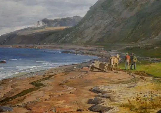 Johan T. Lundbye | En dansk kyst, Sjælland - 1843 | Indrammet kunsttryk | Danmarks Guldalder | formida