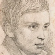 Johan T. Lundbye | Drengehoved - 1837 | Indrammet kunsttryk | Danmarks Guldalder | formida