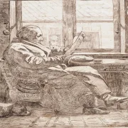 Johan T. Lundbye | Justizrat Emanuel Bonnevie - 1847 | Gerahmter Kunstdruck | Goldenes Zeitalter Dänemark | formida