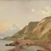 Johan T. Lundbye | Klippen an der Südküste von Refsnæs - 1847 | Gerahmter Kunstdruck | Goldenes Zeitalter Dänemark | formida