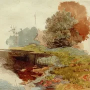 Johan T. Lundbye | Præstevang - 1840 | Indrammet kunsttryk | Danmarks Guldalder | formida